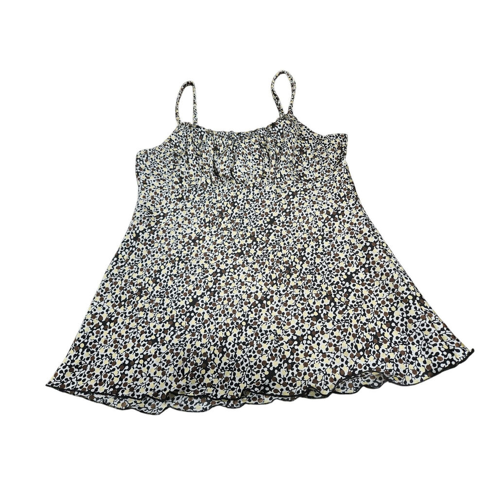 IZ Byer California L Ruched Floral Babydoll Cami Top Y2K Fairycore
